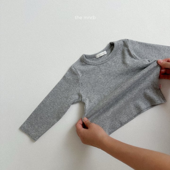 Mini Robe - Korean Baby Fashion - #babyfever - Eyelet Round Tee - 12