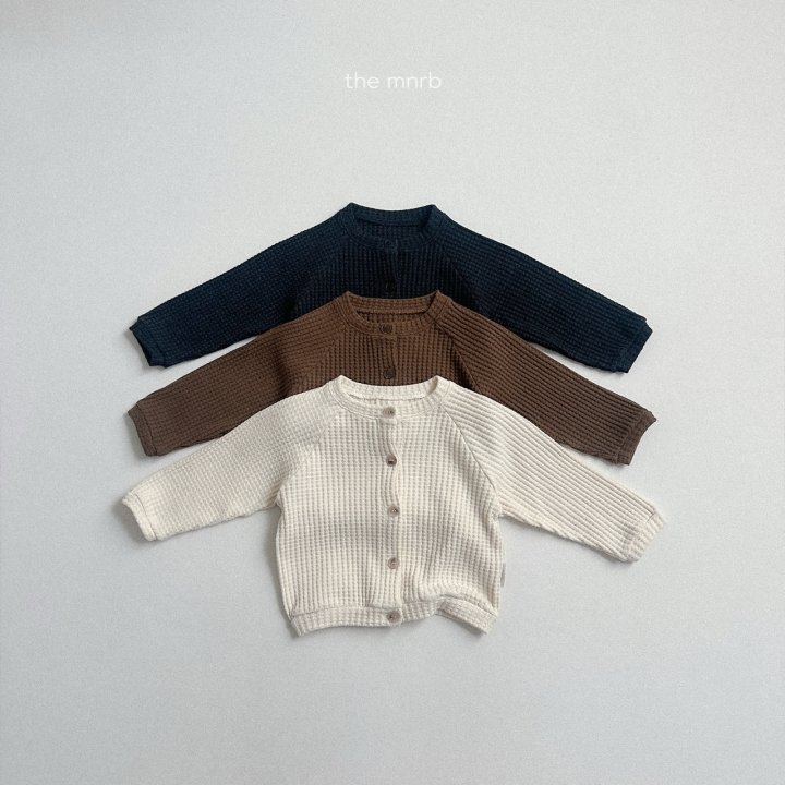 Mini Robe - Korean Baby Fashion - #babygirlfashion - Butter Waffle Cardigan - 3