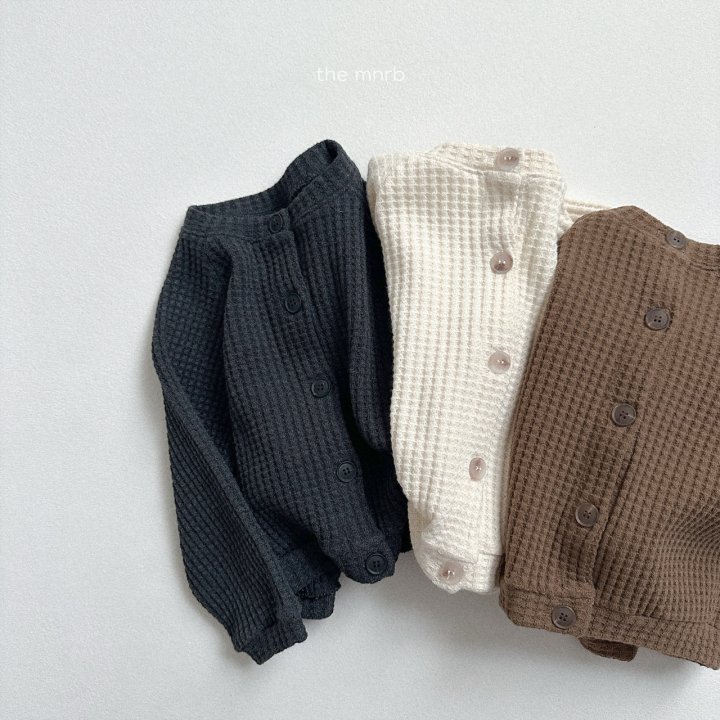 Mini Robe - Korean Baby Fashion - #babygirlfashion - Butter Waffle Cardigan - 4