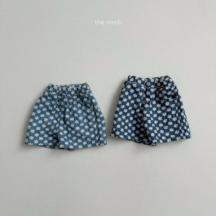 Mini Robe - Korean Baby Fashion - #babyoninstagram - Flower Denim Shorts