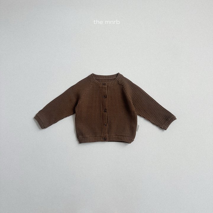 Mini Robe - Korean Baby Fashion - #babyootd - Butter Waffle Cardigan - 6