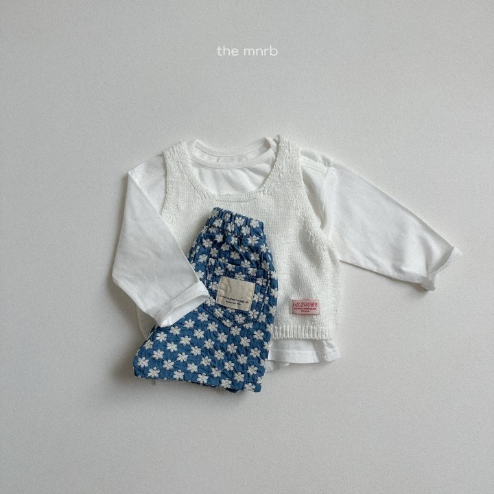 Mini Robe - Korean Baby Fashion - #babyootd - Square Neck Vest - 12