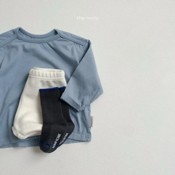Mini Robe - Korean Baby Fashion - #babyoutfit - Line Washed Tee - 12