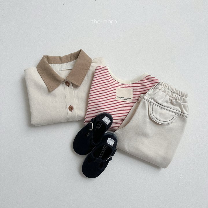 Mini Robe - Korean Baby Fashion - #babyoutfit - Cocoa Stripe Tee - 12