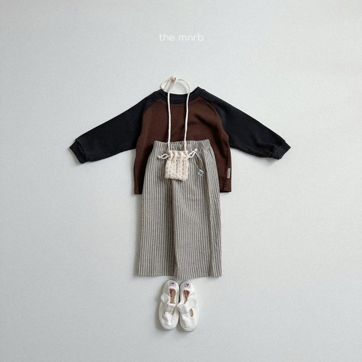 Mini Robe - Korean Baby Fashion - #babyoutfit - Waffle Raglan Sweatshirt - 11