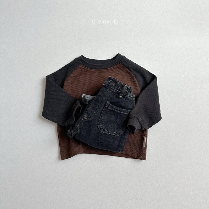 Mini Robe - Korean Baby Fashion - #babyoutfit - Waffle Raglan Sweatshirt - 12