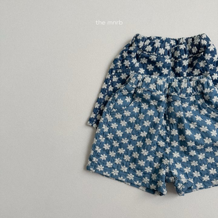 Mini Robe - Korean Baby Fashion - #babyoutfit - Flower Denim Shorts - 4