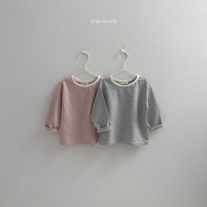 Mini Robe - Korean Baby Fashion - #onlinebabyshop - Cocoa Stripe Tee