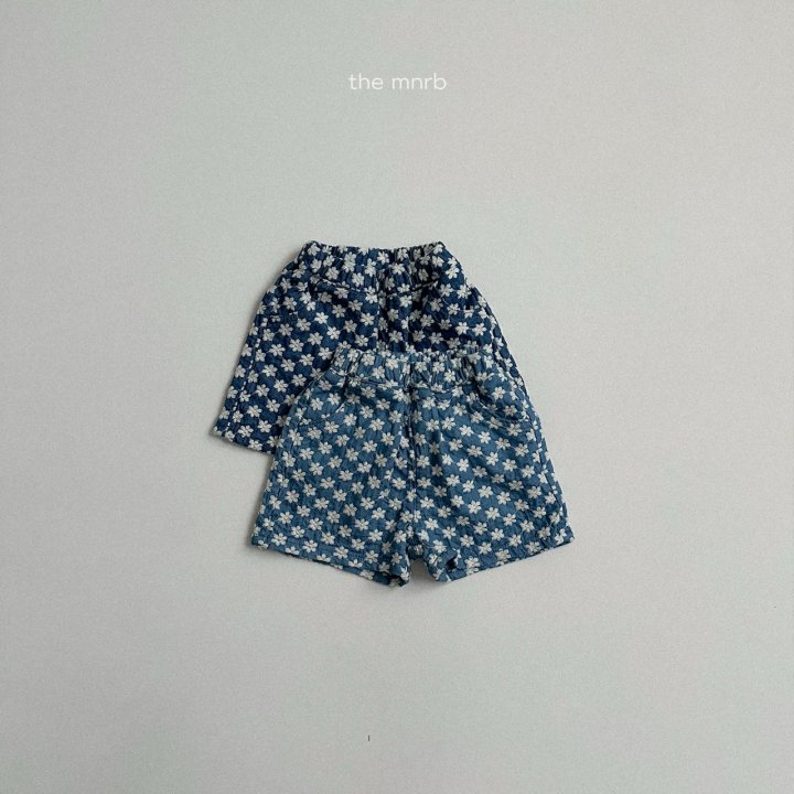Mini Robe - Korean Baby Fashion - #onlinebabyshop - Flower Denim Shorts - 7