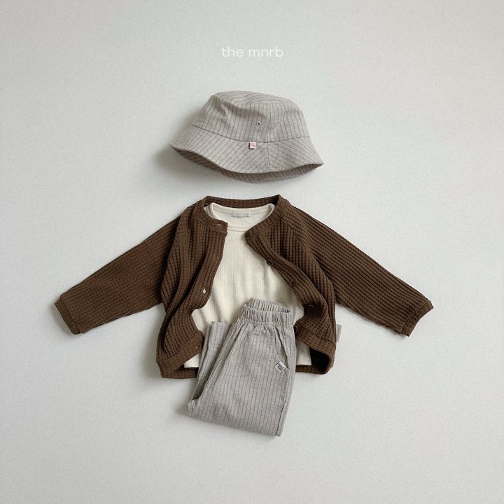 Mini Robe - Korean Baby Fashion - #smilingbaby - Butter Waffle Cardigan - 12