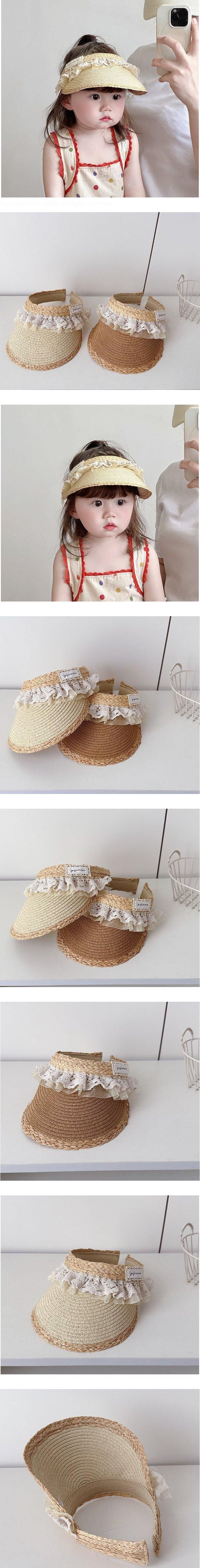 Miso - Korean Children Fashion - #kidsstore - Frill Lace Straw Sun Cap