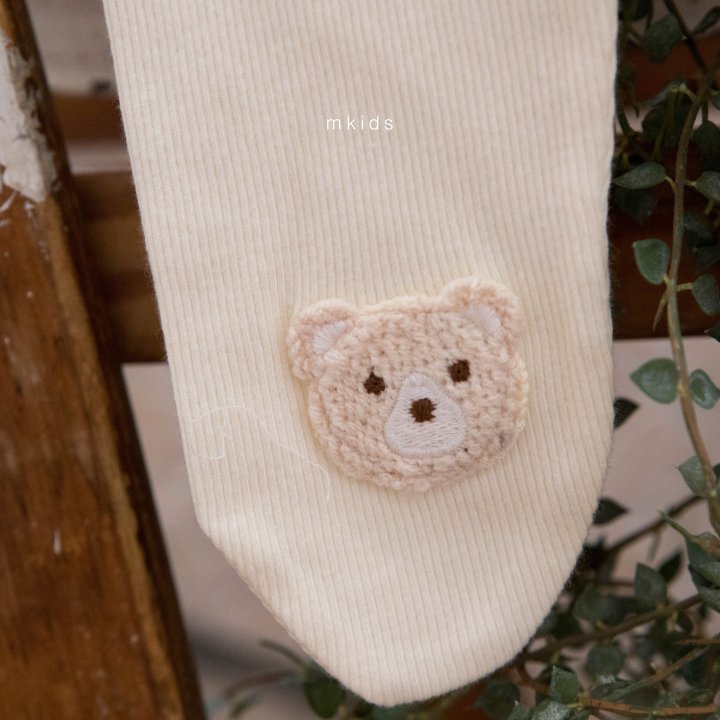 Mkids - Korean Baby Fashion - #babyboutique - Bear Footed Leggings - 8