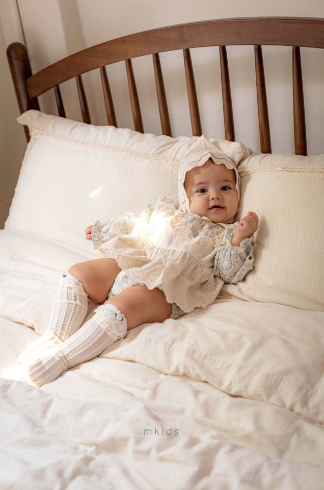 Mkids - Korean Baby Fashion - #babyboutique - Cecile Lace Bonnet - 5
