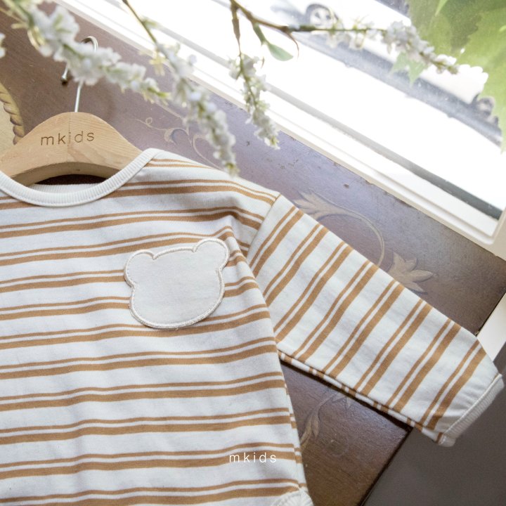 Mkids - Korean Baby Fashion - #babyboutiqueclothing - Bear Stripe Tee - 10