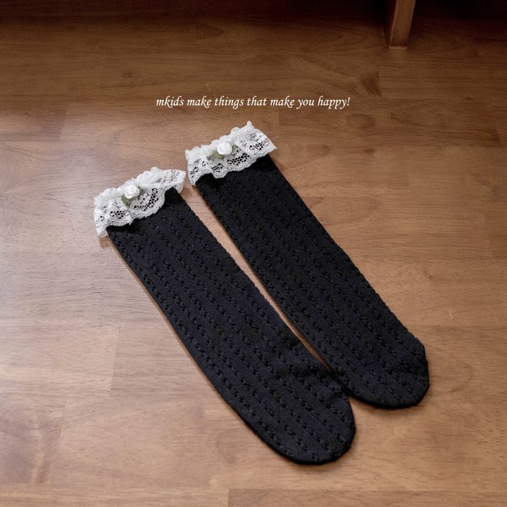 Mkids - Korean Baby Fashion - #babyboutiqueclothing - Rose Lace Socks - 3