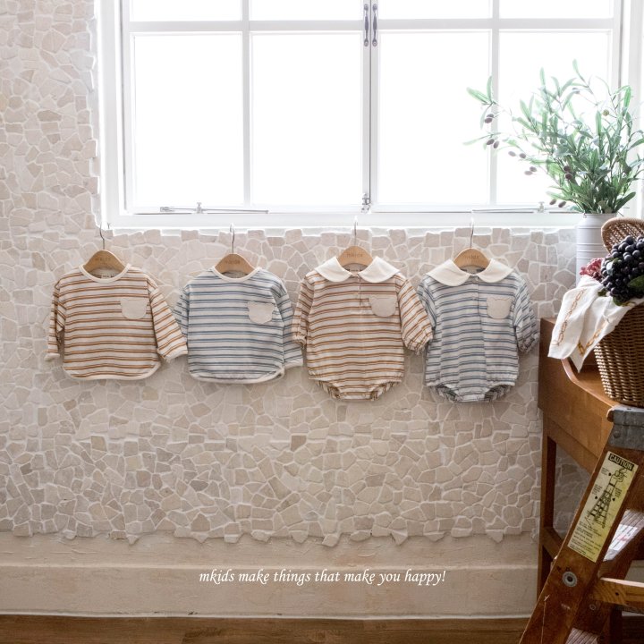 Mkids - Korean Baby Fashion - #babyclothing - Bear Stripe Tee - 11