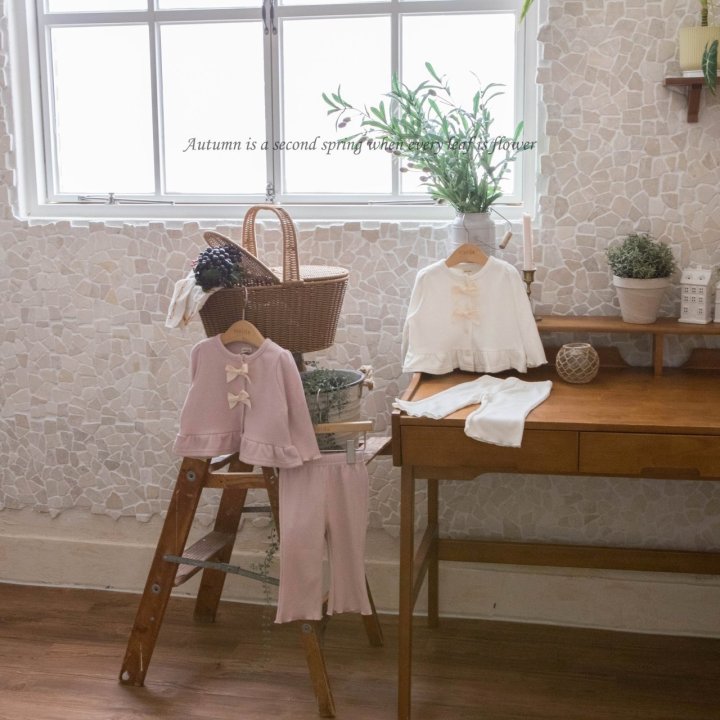 Mkids - Korean Baby Fashion - #babyfashion - Chou Cream Ribbon Set - 11