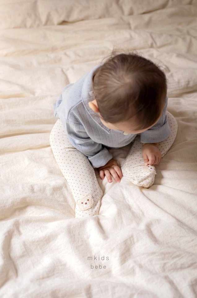 Mkids - Korean Baby Fashion - #babyfashion - Bear Footed Leggings - 11