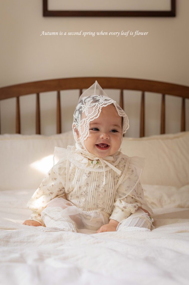 Mkids - Korean Baby Fashion - #babyclothing - Ella Lace Suit (Cream) - 4