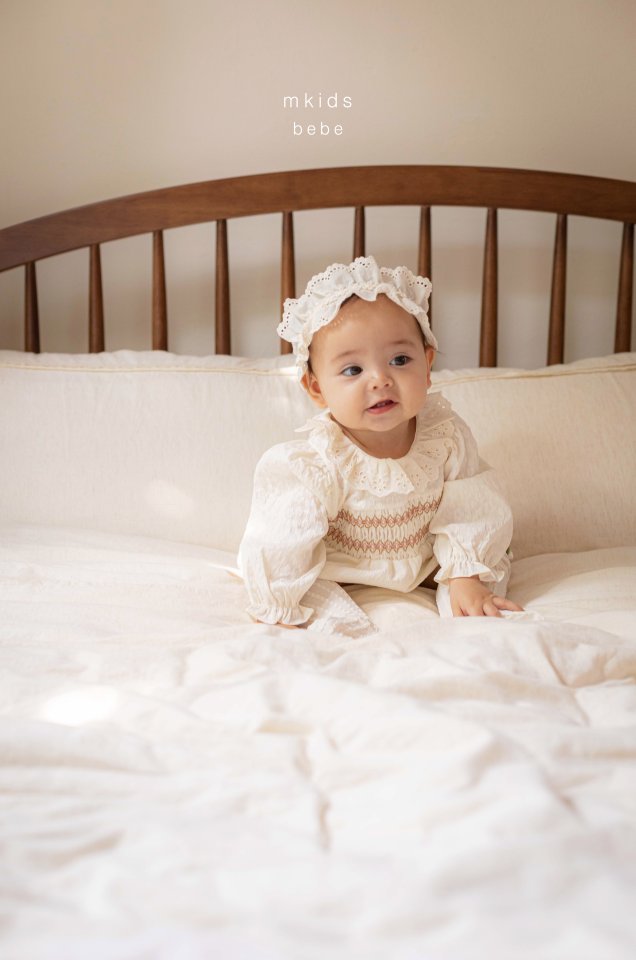 Mkids - Korean Baby Fashion - #babyfever - Annika Smocking Suit (Cream) - 7
