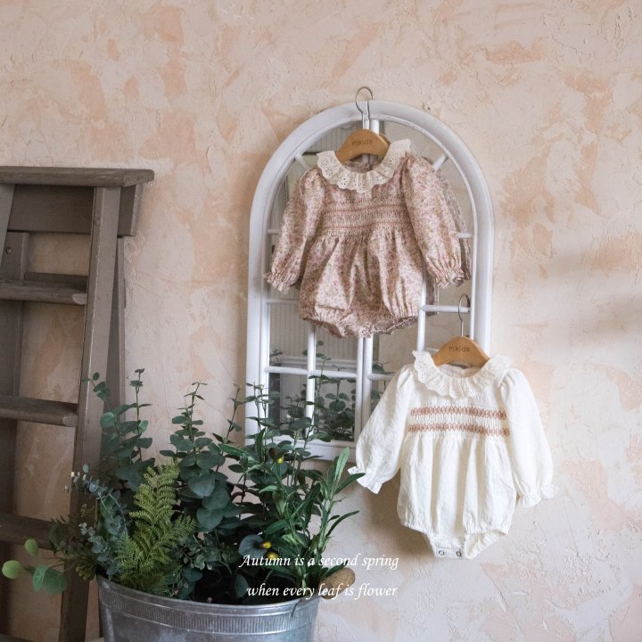 Mkids - Korean Baby Fashion - #babygirlfashion - Annika Smocking Suit (Pink) - 9