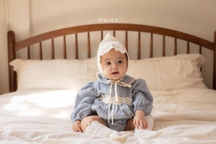 Mkids - Korean Baby Fashion - #babygirlfashion - Cecile Lace Bonnet - 10