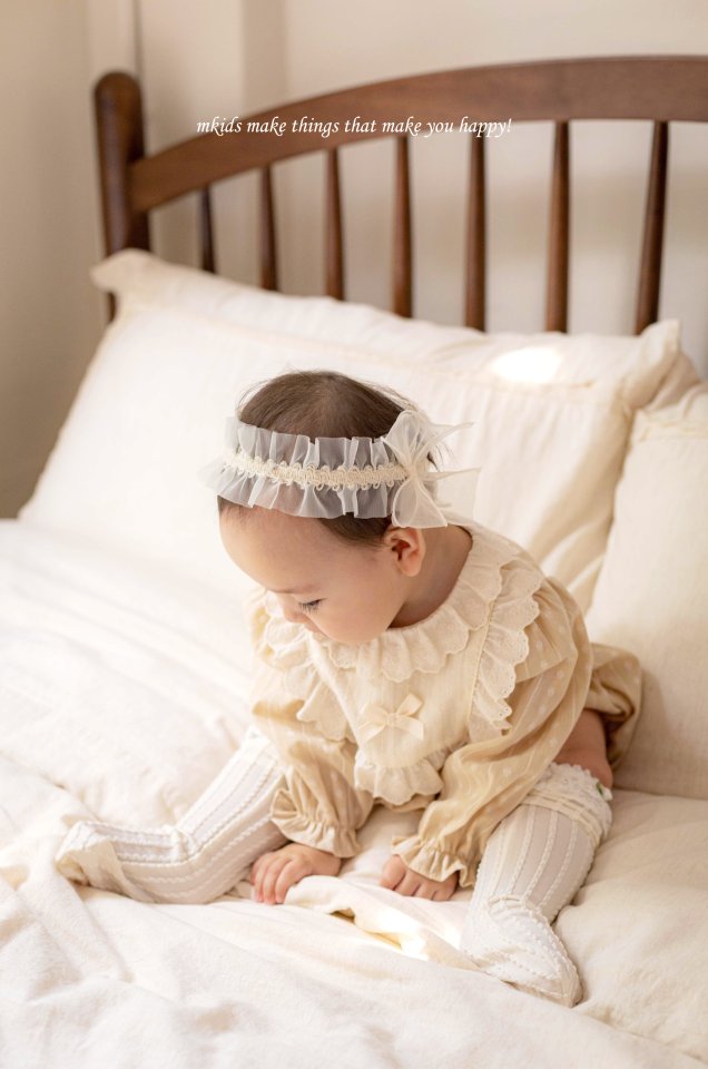 Mkids - Korean Baby Fashion - #babygirlfashion - Cecile Lace Hairband - 8
