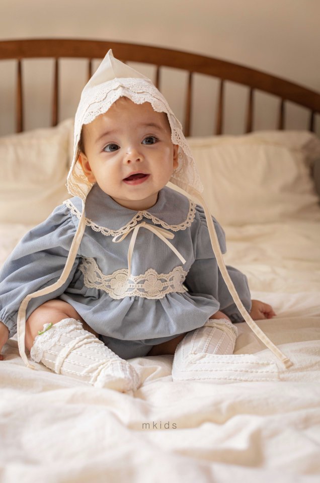 Mkids - Korean Baby Fashion - #babylifestyle - Cecile Lace Bonnet - 11