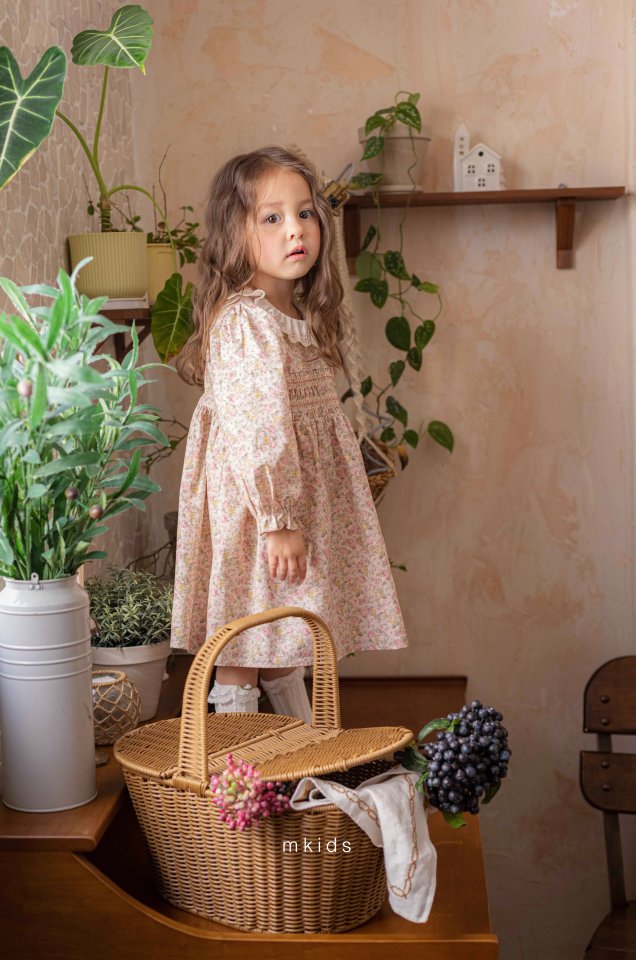 Mkids - Korean Baby Fashion - #babygirlfashion - Annika Smocking One-piece (Pink) - 4