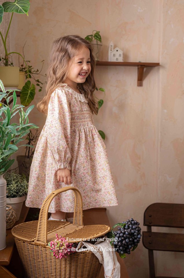 Mkids - Korean Baby Fashion - #babyoninstagram - Annika Smocking One-piece (Pink) - 5