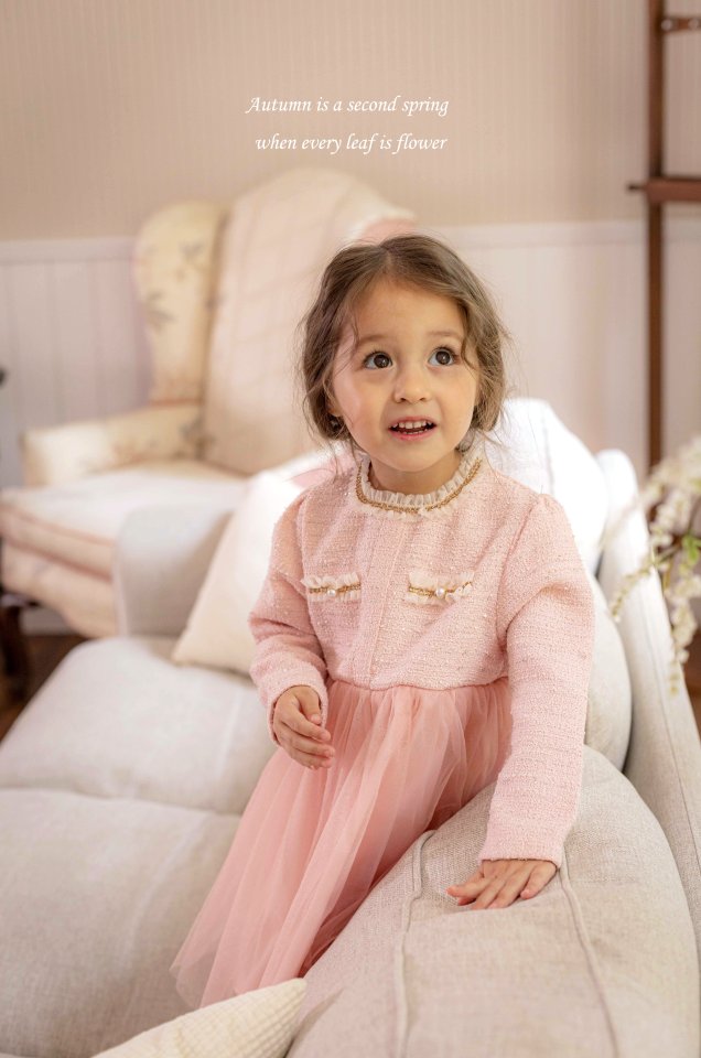 Mkids - Korean Baby Fashion - #babyootd - Julie Tweed One-piece - 3