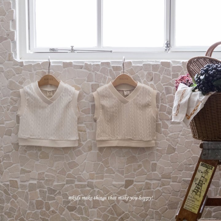 Mkids - Korean Baby Fashion - #babyoutfit - Tomi Knit Vest - 6