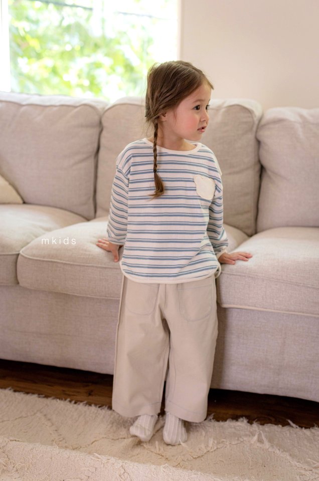 Mkids - Korean Baby Fashion - #babyoutfit - Bear Stripe Tee - 3