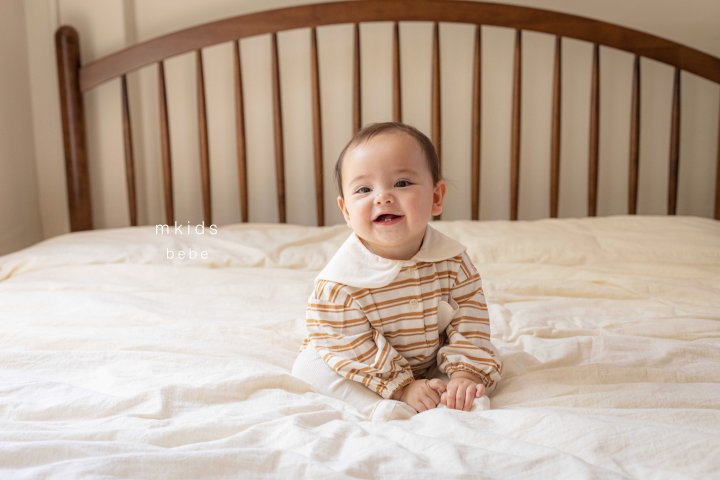 Mkids - Korean Baby Fashion - #babyoutfit - Bear Stripe Suit - 3