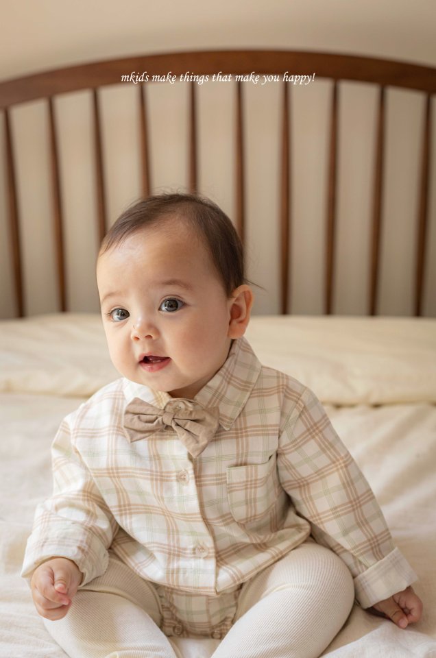 Mkids - Korean Baby Fashion - #babyoutfit - Vest Tie Suit - 3