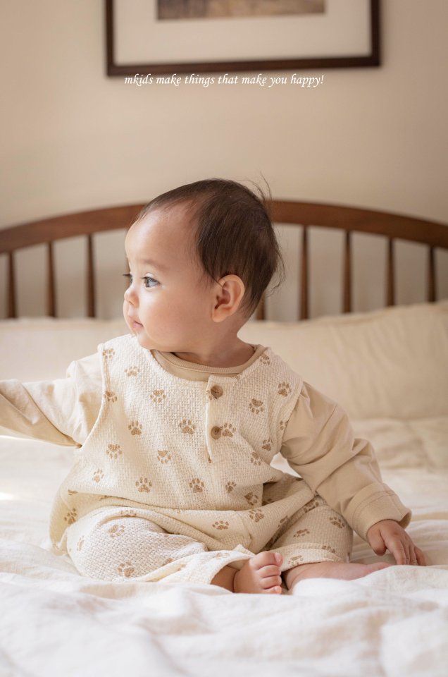 Mkids - Korean Baby Fashion - #babyoutfit - Puppy Overalls