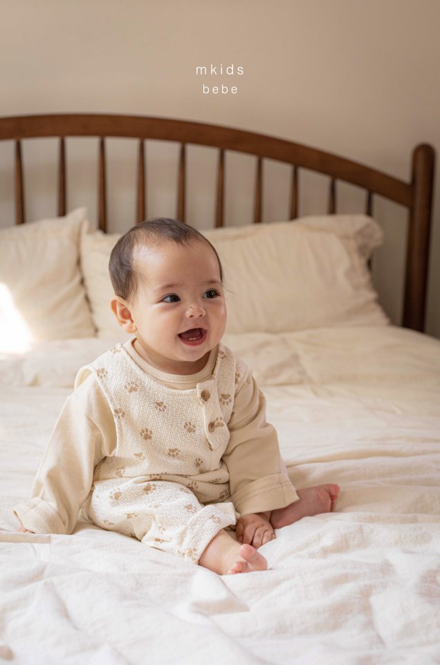 Mkids - Korean Baby Fashion - #babyoutfit - Puppy Overalls - 2