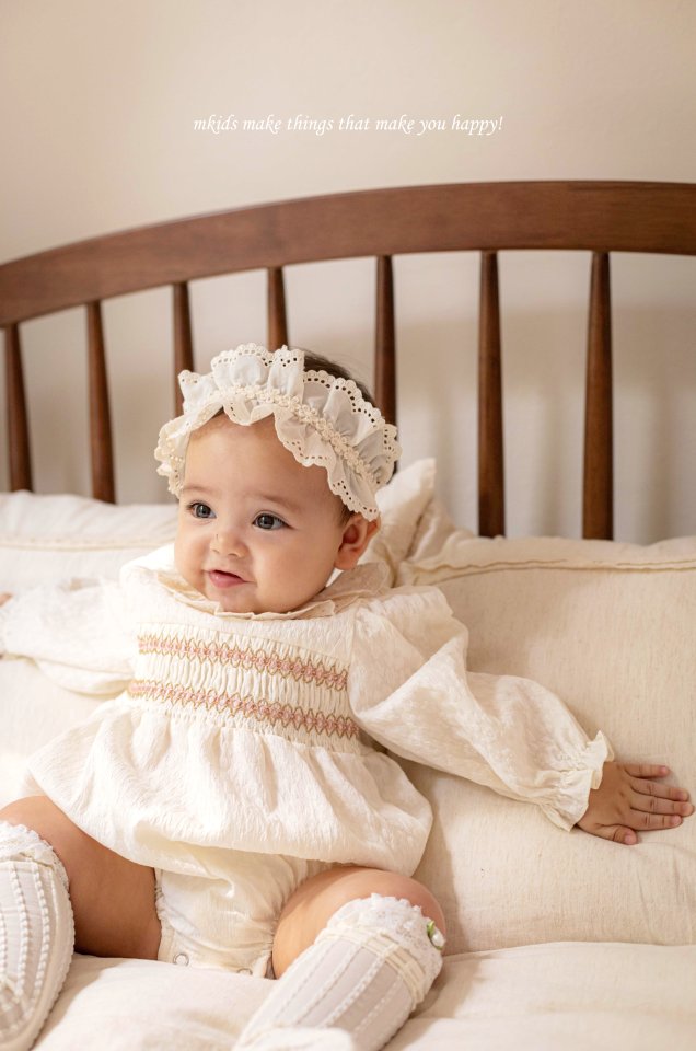 Mkids - Korean Baby Fashion - #babyoutfit - Cecile Lace Hairband - 12