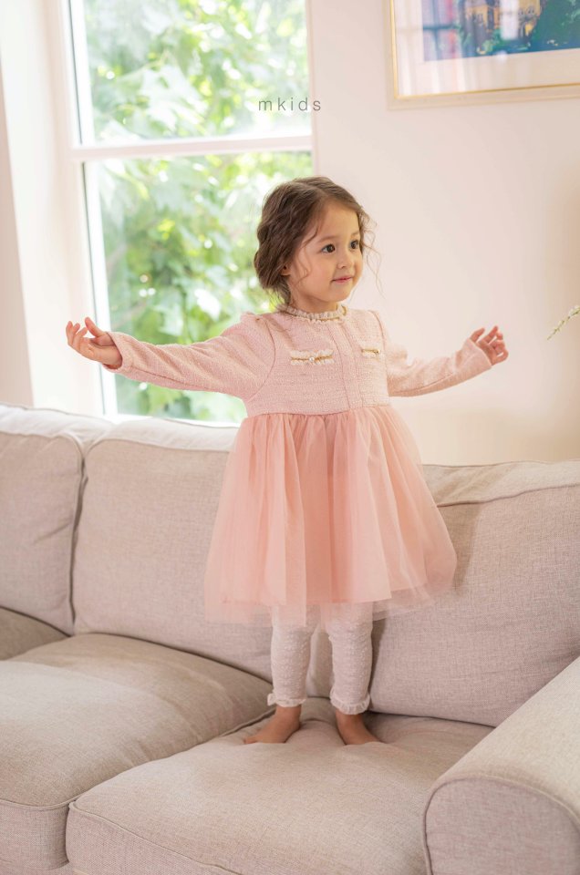 Mkids - Korean Baby Fashion - #babyootd - Julie Tweed One-piece - 4