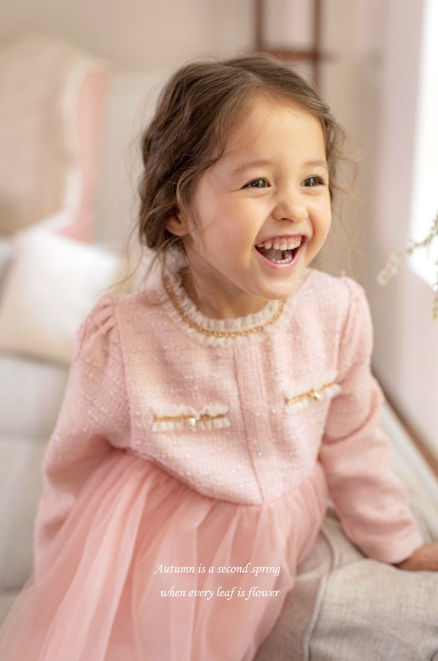 Mkids - Korean Baby Fashion - #babyoutfit - Julie Tweed One-piece - 5