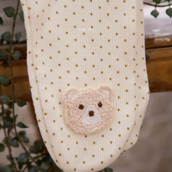 Mkids - Korean Baby Fashion - #babyoutfit - Bear Footed Leggings - 4