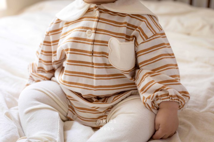 Mkids - Korean Baby Fashion - #onlinebabyboutique - Bear Stripe Suit - 6