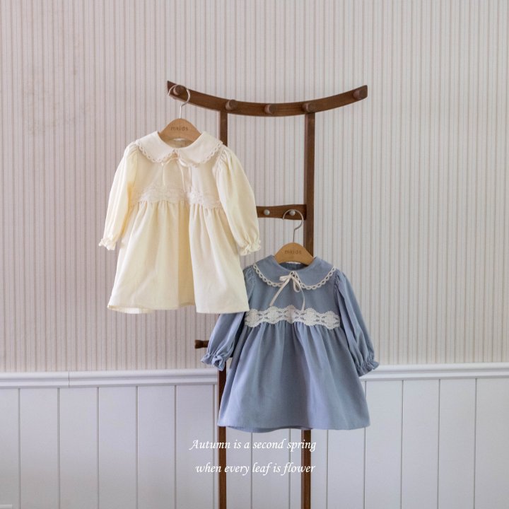 Mkids - Korean Baby Fashion - #onlinebabyshop - Ailee Lace One-piece - 12