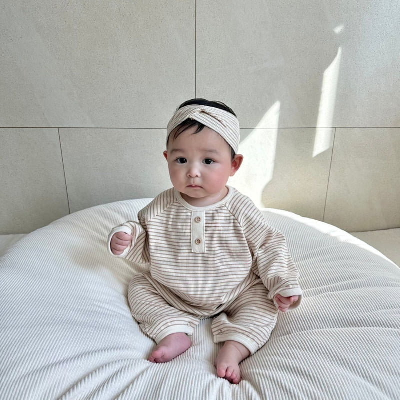 Moran - Korean Baby Fashion - #babyboutique - Button Suit Set - 11