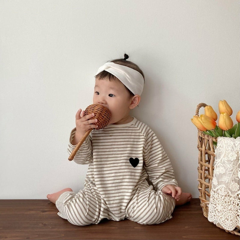 Moran - Korean Baby Fashion - #babyboutique - Mono Heart Suit - 6