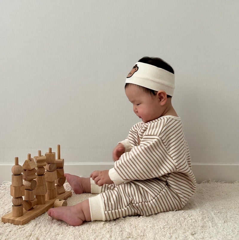 Moran - Korean Baby Fashion - #babyboutique - Snap Bear Suit Set - 8
