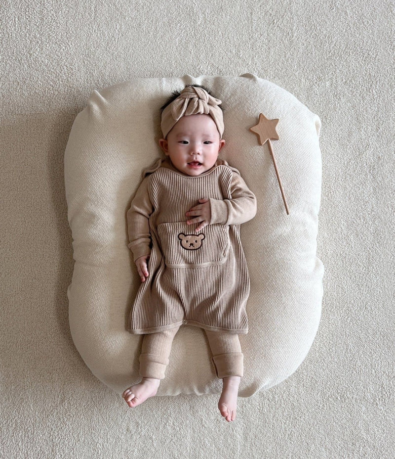 Moran - Korean Baby Fashion - #babyboutique - Waffle Sleep Vest - 6