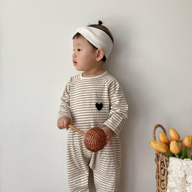 Moran - Korean Baby Fashion - #babyclothing - Mono Heart Suit - 8