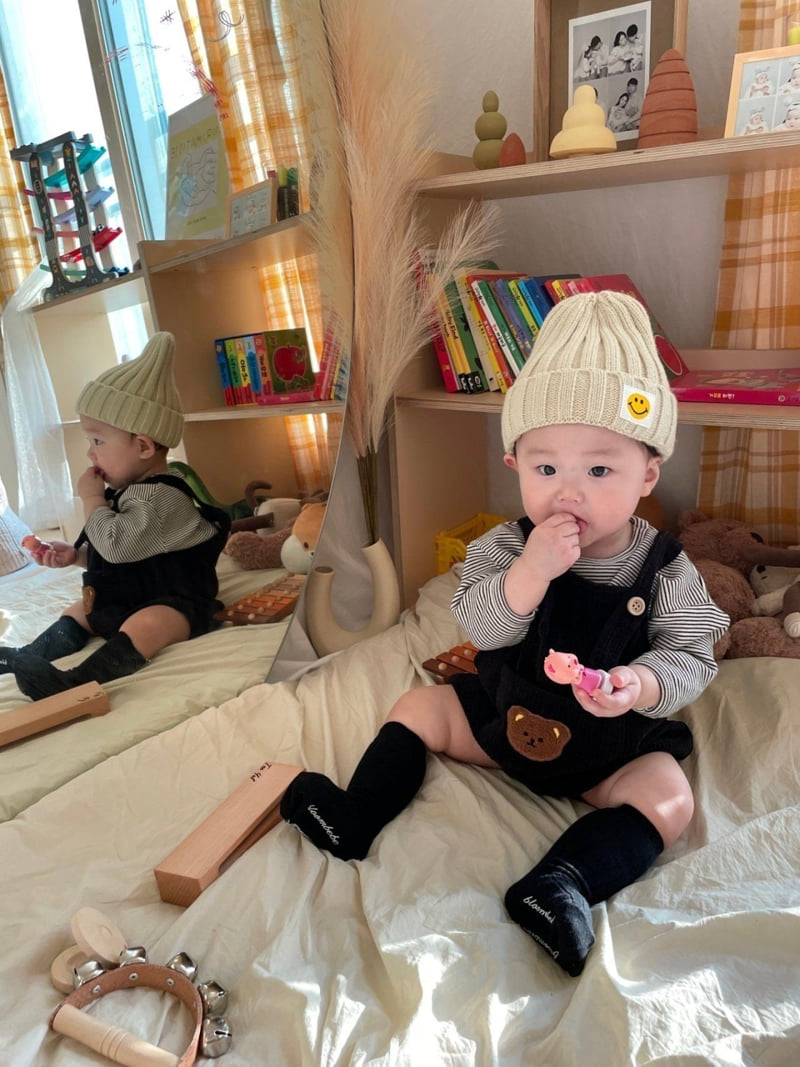 Moran - Korean Baby Fashion - #babyclothing - Bear Suspender Suit - 3