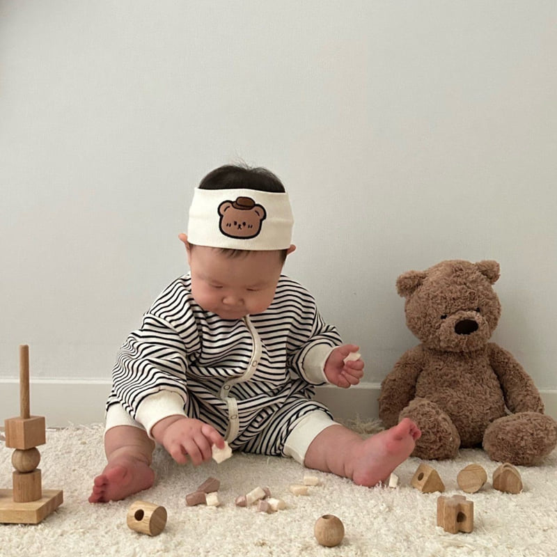 Moran - Korean Baby Fashion - #babyclothing - Snap Bear Suit Set - 11